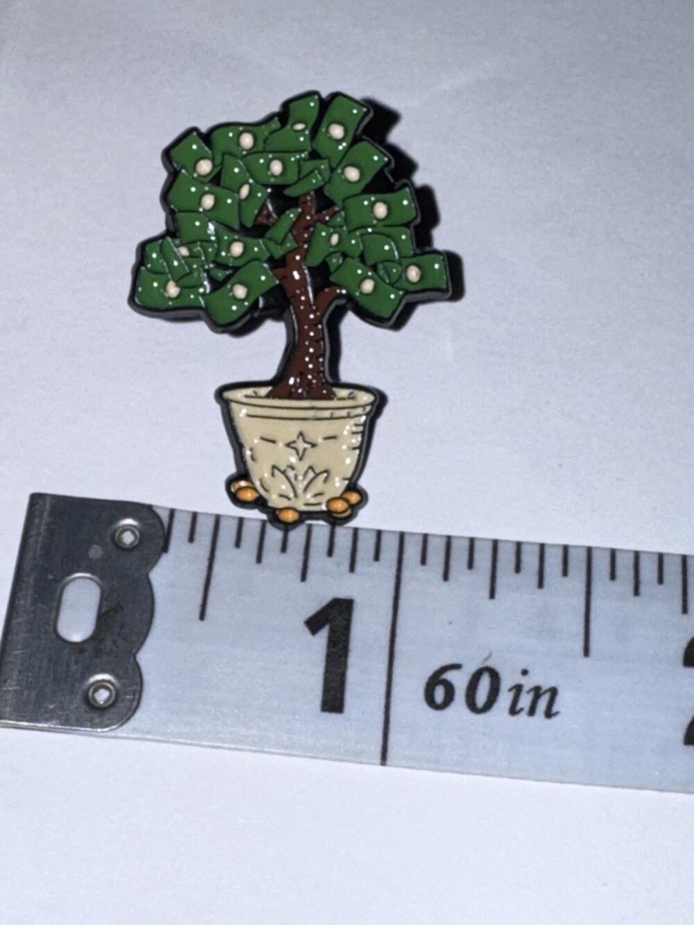 Green Money Tree Pin Brooch